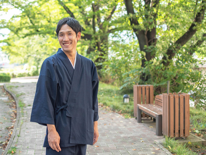 Japonais Samue Men's Traditional Work Wear Kimono Kasuri Gray du Japon 